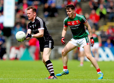 Breheny and Fergal Boland of Mayo during last year's Connacht championship quarter-final.