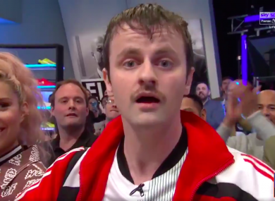 Comedian Richy Sheehy appeared on Soccer AM on Saturday.