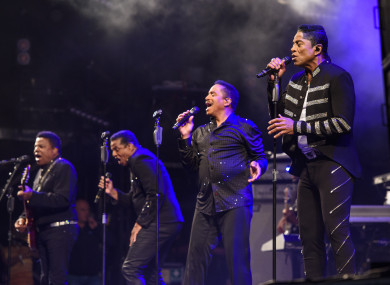 The Jacksons performing during the Glastonbury Festival last year.