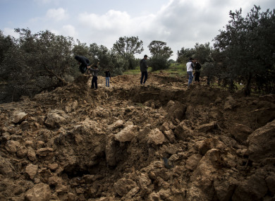 The aftermath of an Israeli airstrike in Gaza city