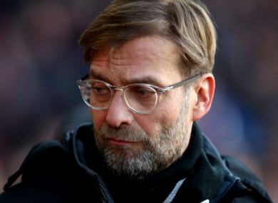 Liverpool manager Jurgen Klopp.