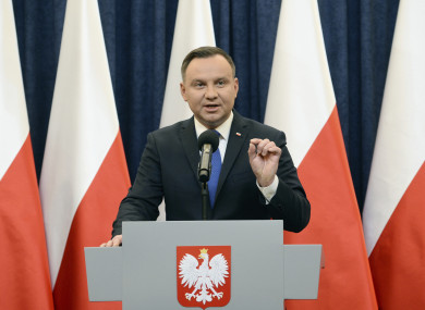 Polish President Andrzej Duda