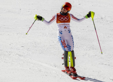 Mikaela Shiffrin's quest for four gold medals fell in her favourite event.