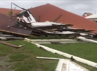 The parliament house damaged by Cyclone Gita in Nuku’alofa, Tonga.