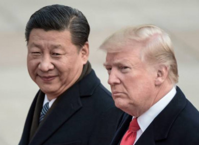 US president Donald Trump and China president Xi Jinping