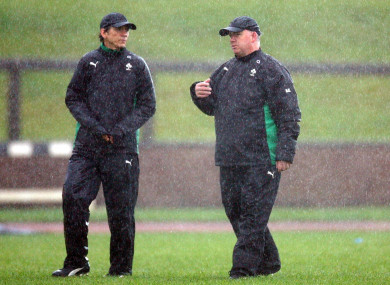 Les Kiss and Declan Kidney during the Grand Slam season of 2009.