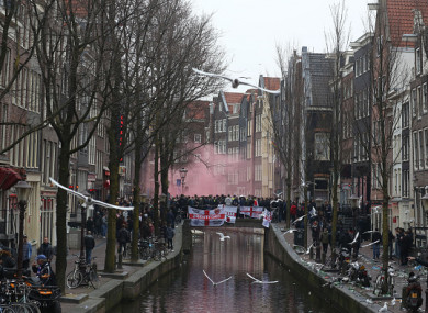 There was trouble in Amsterdam before this evening's friendly.