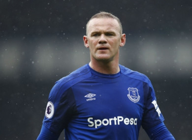Wayne Rooney showed his displeasure at being substituted by Sam Allardyce during the Merseyside Derby.