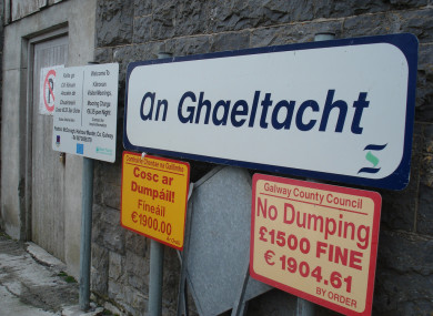 A Ghaeltacht sign in Co Galway.