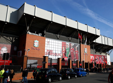 Liverpool's Anfield stadium.