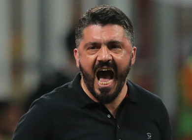AC Milan head coach Gennaro Gattuso.