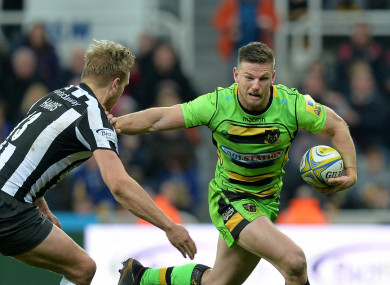 Horne in action for Northampton Saints.
