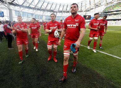 Tadhg Beirne and his team-mates after today's 38-16 defeat.