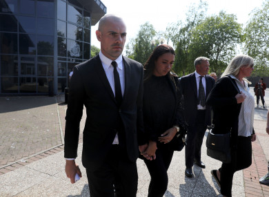 Darron Gibson leaving South Tyneside Magistrates Court earlier.