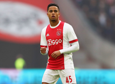 Ajax forward Justin Kluivert
