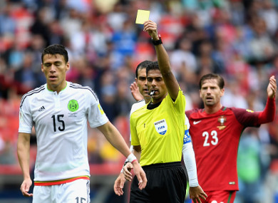 The official took charge of the Confederations Cup third place playoff last summer.