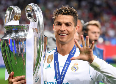Ronaldo won his fifth Champions League title on Saturday.
