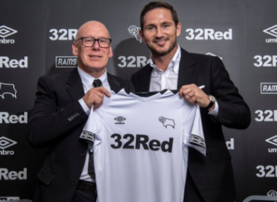 Derby County announced Frank Lampard this morning.