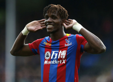 Wilfried Zaha (file pic).