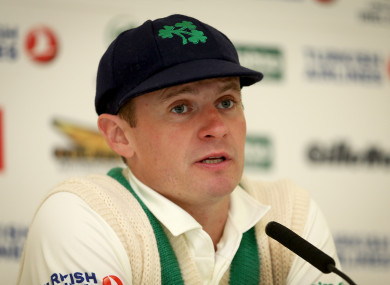 Porterfield speaking after the conclusion of the Test match earlier.