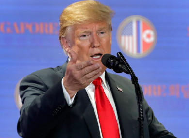 US President Donald Trump