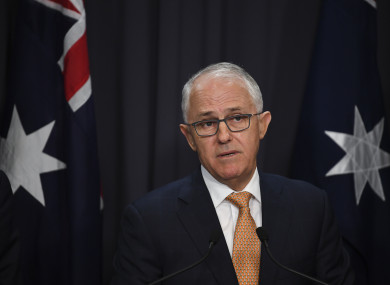 Australian Prime Minister Malcolm Turnbull.