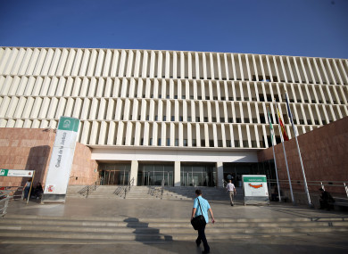 A view of the court building in Malaga, Spain.