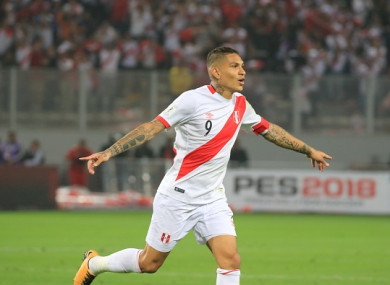 Peru captain Paolo Guerrero scored twice on Sunday.