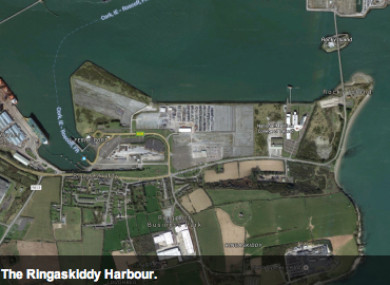 The site in the Ringaskiddy harbour