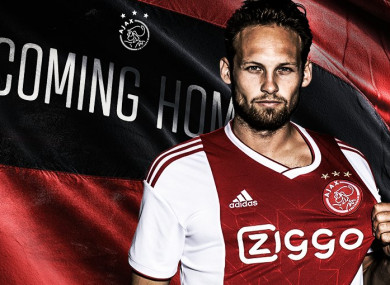 Blind has been announced by his old club.