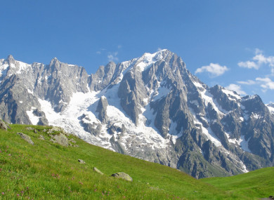 View of the Mont Blanc massif.