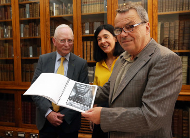 Neil Jordan with Director of the National Library of Ireland Dr. Sandra Collins and Chair of the National Library of Ireland Board Paul Shovlin.