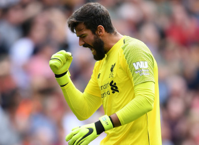 Liverpool goalkeeper Alisson