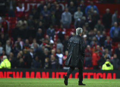 Yesterday's man: Jose Mourinho oversaw an historically bad result at home to Spurs last night.