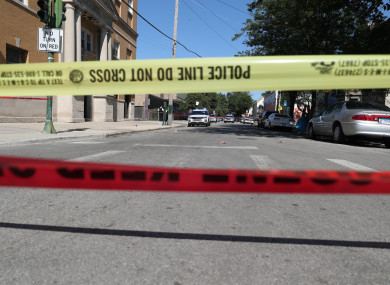 File image of a shooting crime scene in Chicago in July.
