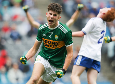 David Mangan celebrates his goal.