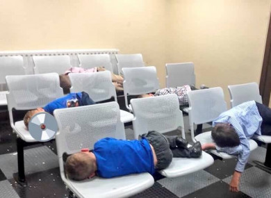 The children who slept in Tallaght Garda Station last night.