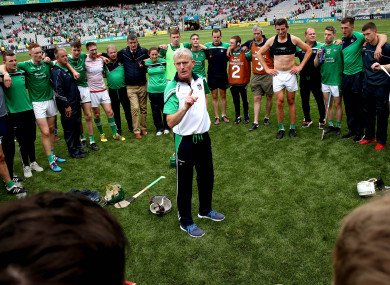 Limerick manager John Kiely with his team.