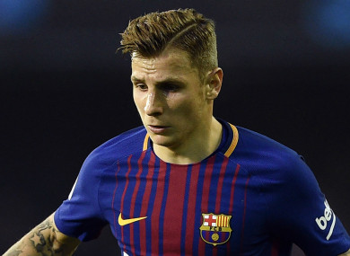 Digne spent two seasons at Camp Nou.