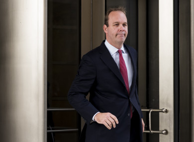 Rick Gates, former business associate of former Trump campaign chairman Paul Manafort, leaves the E Barrett Prettyman US Courthouse after a court hearing