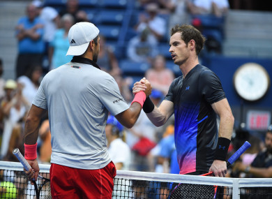 Fernando Verdasco and Andy Murray during their second match round at the 2018 US Open.