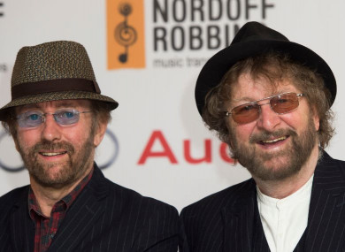 Dave Peacock (left) and Chas Hodges of Chas and Dave pictured in London in 2014.