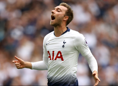 Tottenham midfielder Christian Eriksen