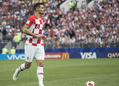 Lovren in action for Croatia at the 2018 World Cup.