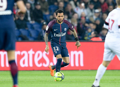 Alves and PSG visit Anfield next week.