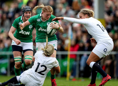 Mairead Coyne in action against England back in 2016.