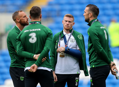 James McClean ahead of the recent Wales game.