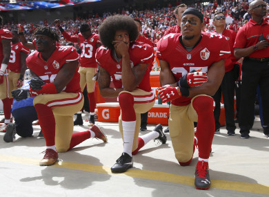 Eric Reid (R) has been an outspoken advocate for Colin Kaepernick