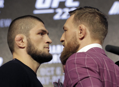 UFC star Conor McGregor and lightweight champion Khabib Nurmagomedov go head-to-head.