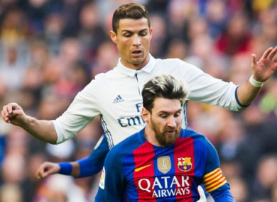 Cristiano Ronaldo and Lionel Messi (file pic).
